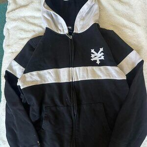 Title: Vintage Black and white Zoo York zip-up hoodie